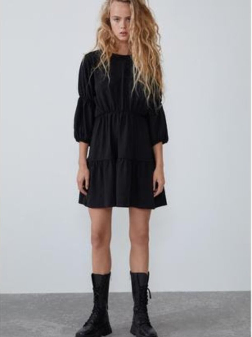 Zara ELASTICIZED DRESS Black 0/5039/939/800/02